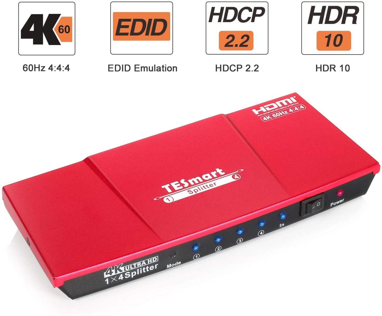 قسام  HDMI ٤ منافذ عالي الجودة 4K