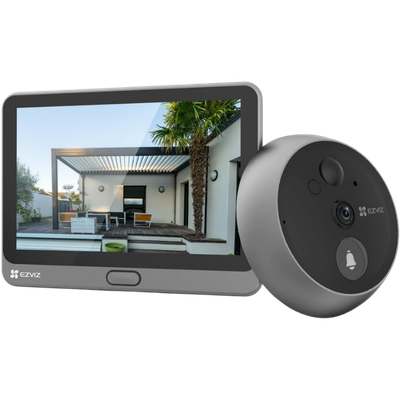 انتركوم عين باب EZVIZ DP2 2K ذكي لاسلكي بدقة 2K مع شاشة لمس 4.3 بوصة